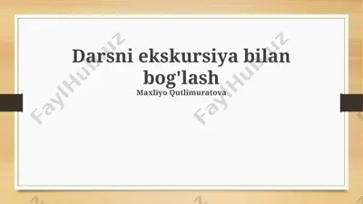 ekskursiyaning maroti — PPTX