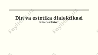 din va estetika dialektikasi — PPTX