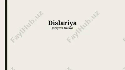 dislariya — PPTX