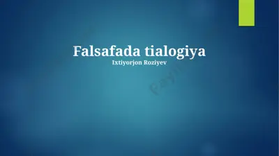 falsafada tialogiya — PPTX