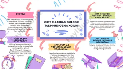 chet ellardagi biologik ta’limning o‘ziga xosligi — PPTX