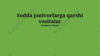 kemiruvchilarga qarshi vositalar va kurash usullari — PPTX