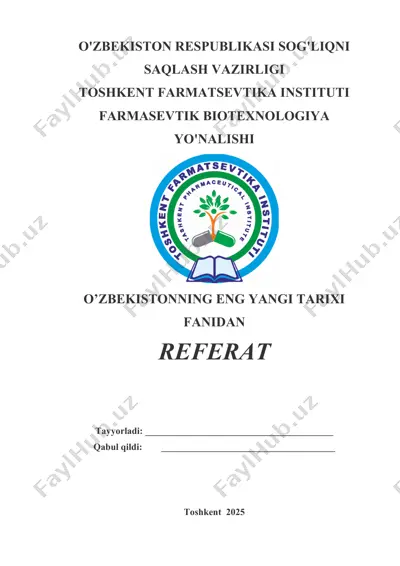 mustaqillik yillarida davlat boshqaruv tizimida amalga oshirilgan islohotlar. referat 19 bet. — DOC