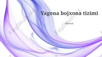 yagona bojxona tizimi — PPTX