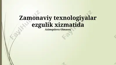 zamonaviy texnologiyalar ezgulik xizmatida — PPTX