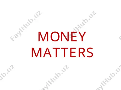 money matters — PPT