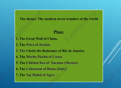 the modern seven wonders of the world — PPT