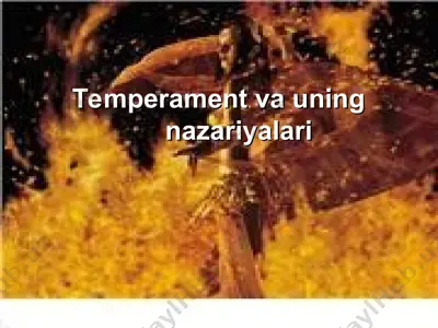temperament va uning nazariyalari — PPT