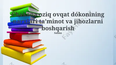 chakana oziq-ovqat do‘koni boshqaruvi va narxlash siyosati — PPTX