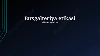 buxgalteriya etikasi — PPTX