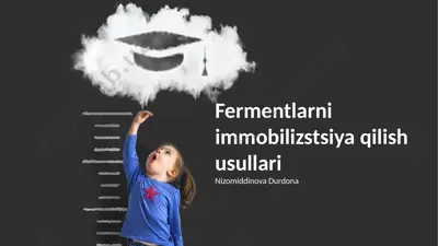 fermentlarni immobilizatsiya qilish usullari — PPTX