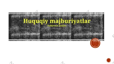 huquqiy majburiyatlar taqdimoti — PPTX