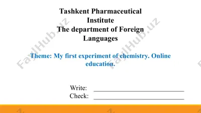 3.1. my first experiment of chemistry. online education. taqdimot 10 bet — PPT