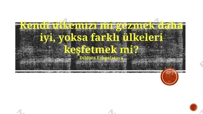 yurt içi va uluslararası sayohatlarning taqqoslanishi — PPTX