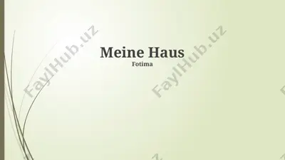 meine haus — PPTX
