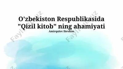 qizil kitob — PPTX