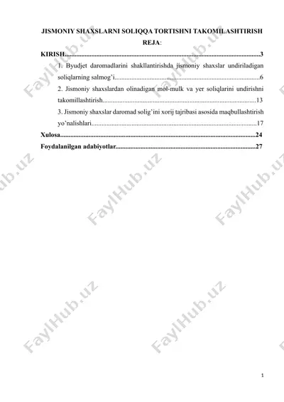 jismoniy shaxslarni soliqqa tortishni takomillashtirish — DOCX