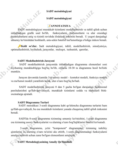 sadt metodologiyasi — DOCX