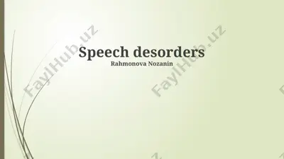 speech disorders — PPTX