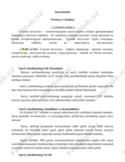 sun'iy intellekt — DOCX