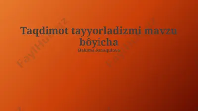taqdimot tayyorlash bo‘yicha qo‘llanma — PPTX