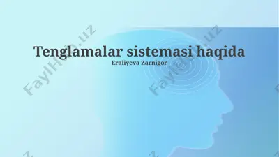 bog'lanishlar tizimi haqida taqdimot — PPTX