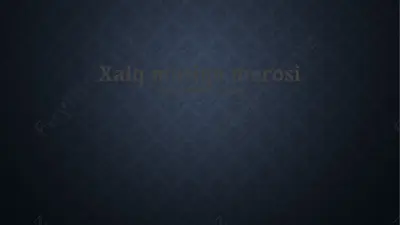 xalq musiqa merosi — PPTX