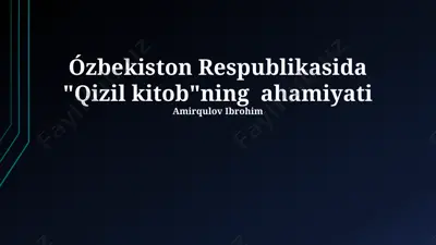 qizil kitob — PPTX