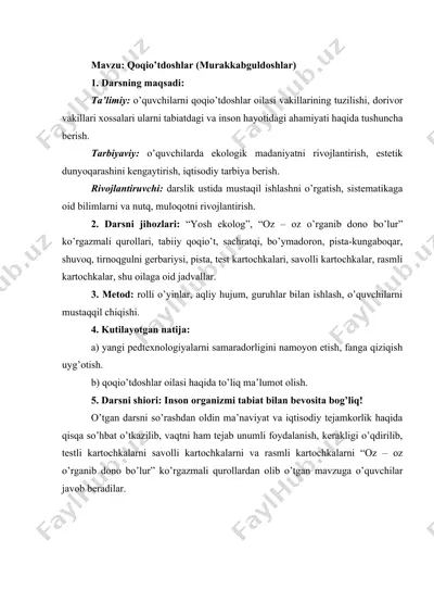 qoqio’tdoshlar (murakkabguldoshlar) — DOC