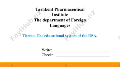 3.4. the educational system of the usa. taqdimot 13 bet — PPT