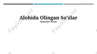 so'zlarni ajratish qoidalari va amaliyoti — PPTX