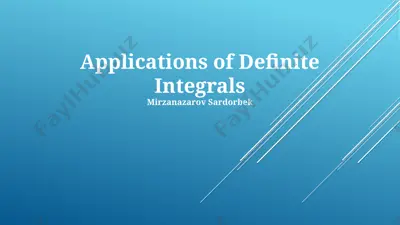 applications of definite integrals — PPTX