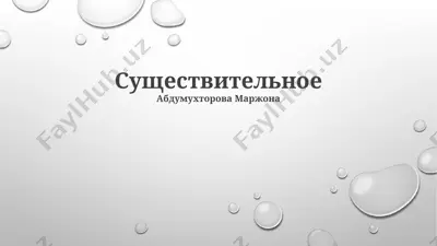 имя существительное в русском языке — PPTX
