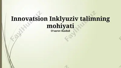 innovatsion inklyuziv ta'lim — PPTX