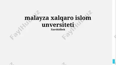 iium ta'lim dasturlari va fakultetlari haqida taqdimot — PPTX