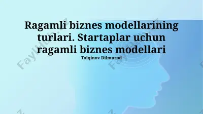 raqamli biznes modellari — PPTX