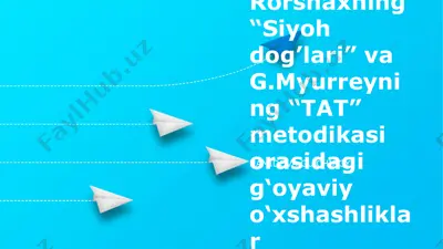rorschach va tat metodikasi taqqoslanishi — PPTX