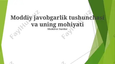 moddiy javobgarlik tushunchasi va uning mohiyati — PPTX