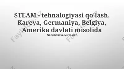 bugʻ texnologiyalari va ularning xalqaro qoʻllanilishi — PPTX