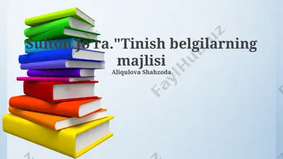 tinish belgilarning majlisi — PPTX