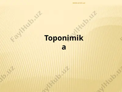 toponomika — PPTX
