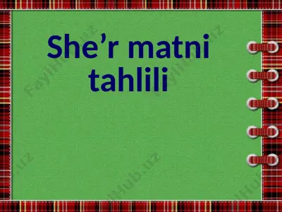 masal o'qish metodikasi — PPTX