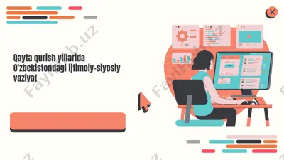 qayta qurish yillarida o'zbekistondagi ijtimoiy-siyosiy vaziyat — PPTX