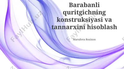barabanli quritgich — PPTX