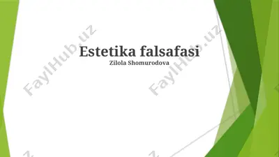 estetika falsafasi — PPTX