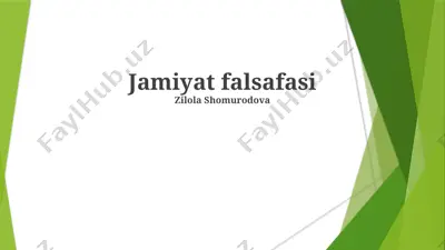 jamiyat falsafasi — PPTX