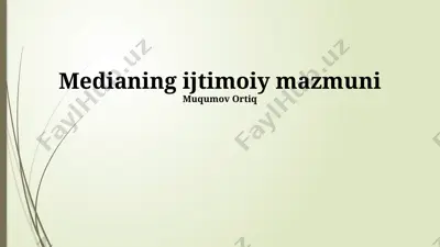 ijtimoiy ma'noni shakillantirish omillari — PPTX