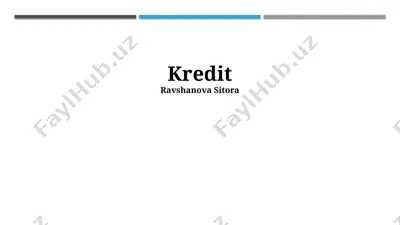kredit — PPTX
