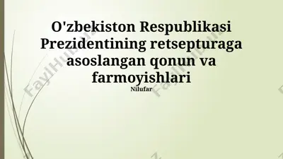 o'zbekiston past tog'lari — PPTX