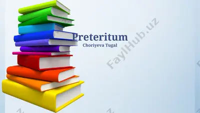 preteritum - übungsaufgaben und lösungen — PPTX